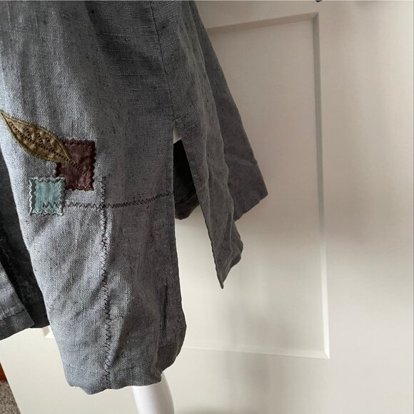 J.Jill Linen Patch Button Down Tunic size Medium - Picture 4 of 4